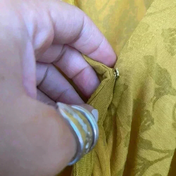 Anthropologie Mustard Wrap Top - Picture 8 of 10